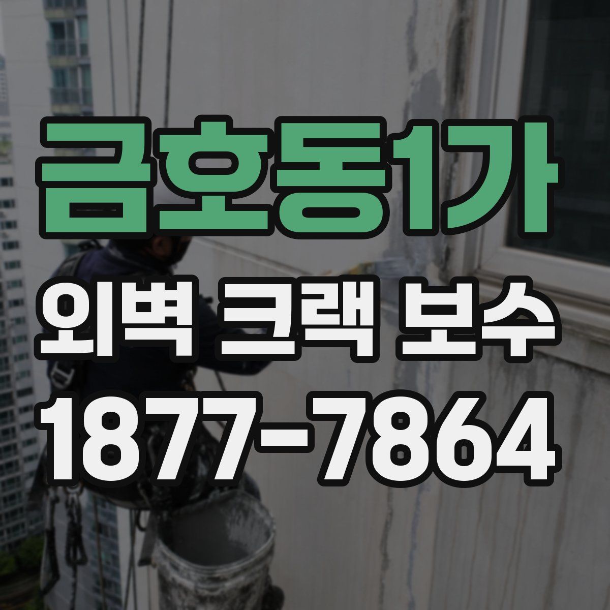금호동1가 외벽 크랙 보수