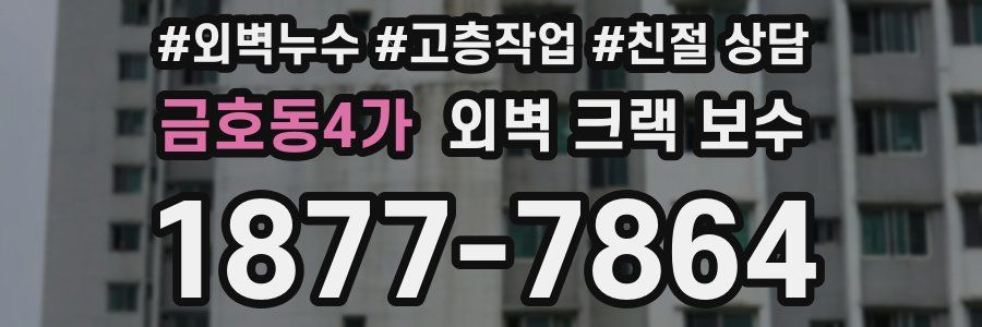 금호동4가 외벽 크랙 보수