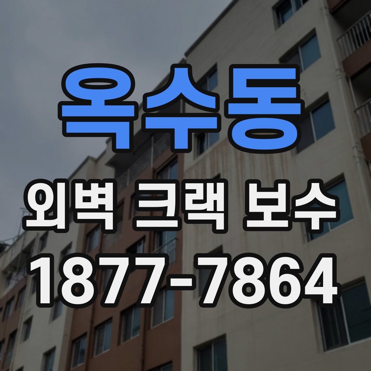 옥수동 외벽 크랙 보수