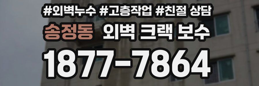 송정동 외벽 크랙 보수