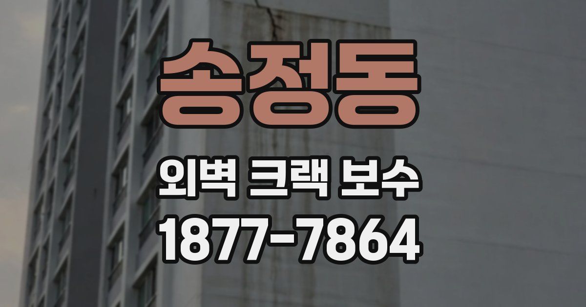 송정동 외벽 크랙 보수