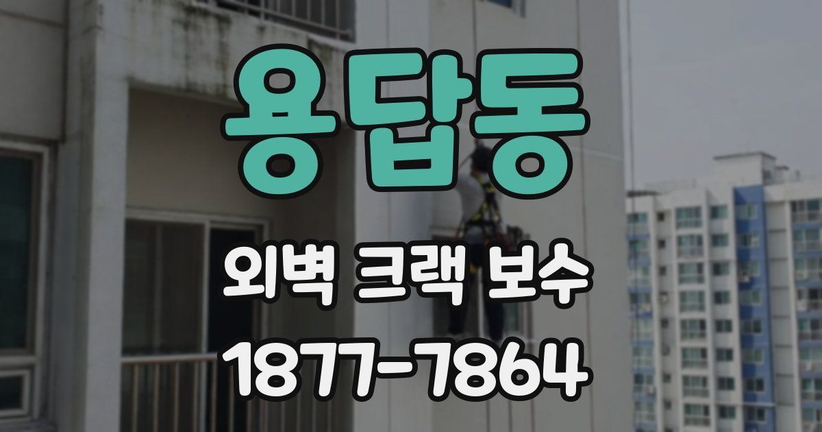 용답동 외벽 크랙 보수