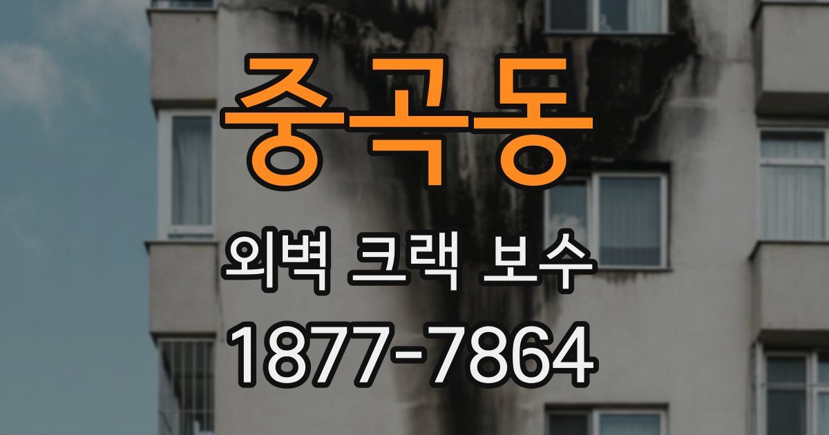 중곡동 외벽 크랙 보수