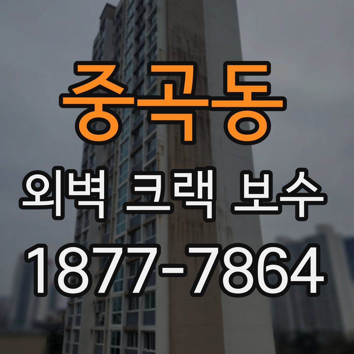 중곡동 외벽 크랙 보수