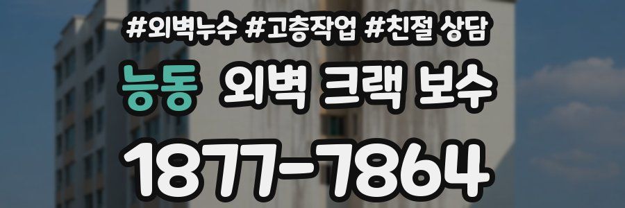 능동 외벽 크랙 보수