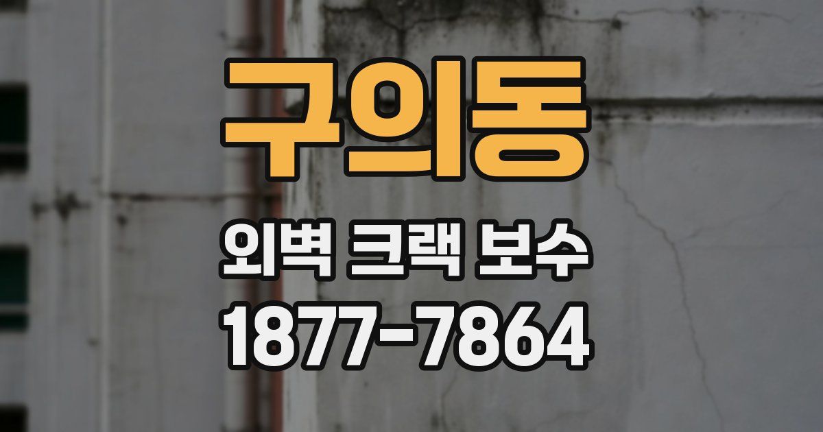 구의동 외벽 크랙 보수