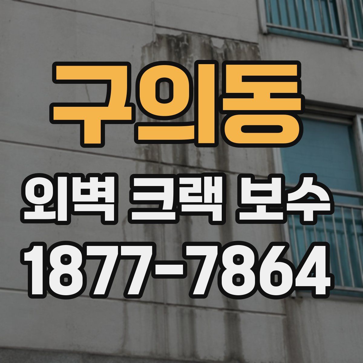 구의동 외벽 크랙 보수