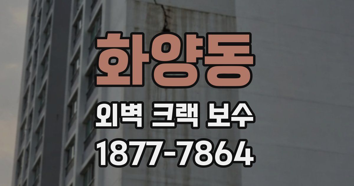 화양동 외벽 크랙 보수