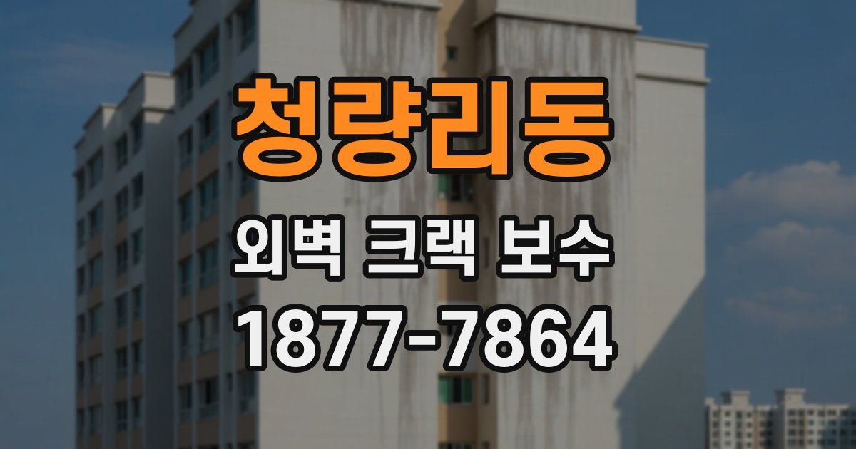 청량리동 외벽 크랙 보수