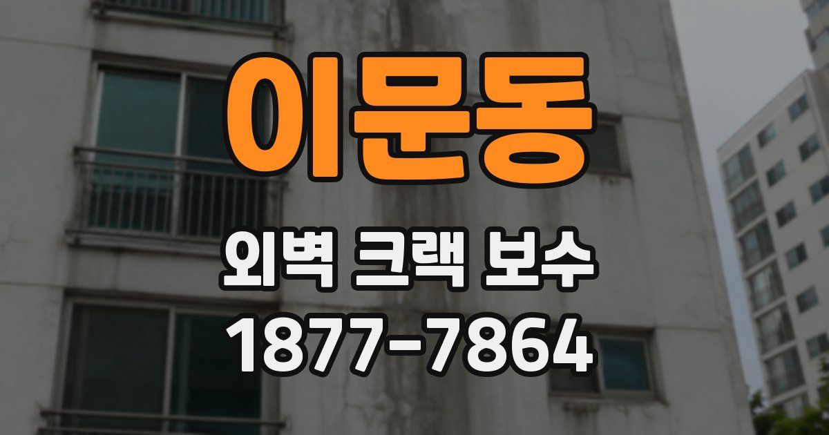 이문동 외벽 크랙 보수