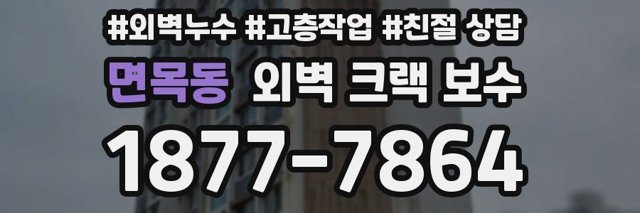 면목동 외벽 크랙 보수