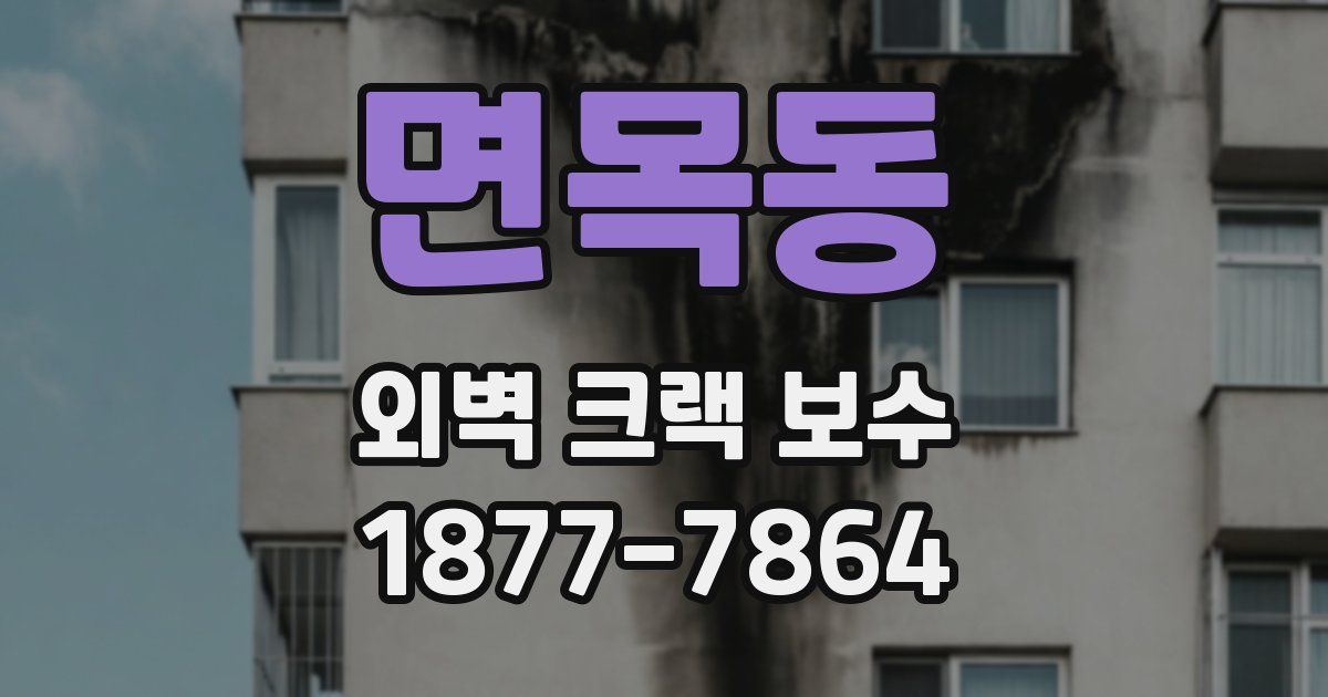 면목동 외벽 크랙 보수