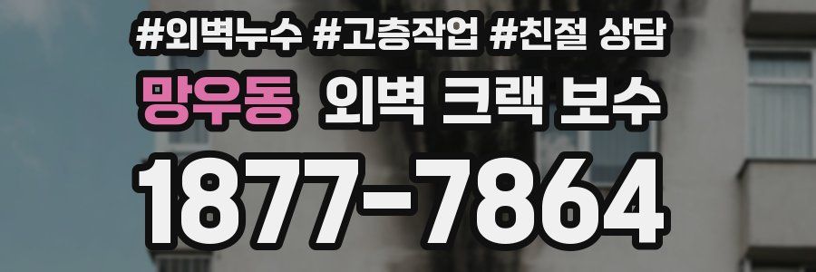 망우동 외벽 크랙 보수