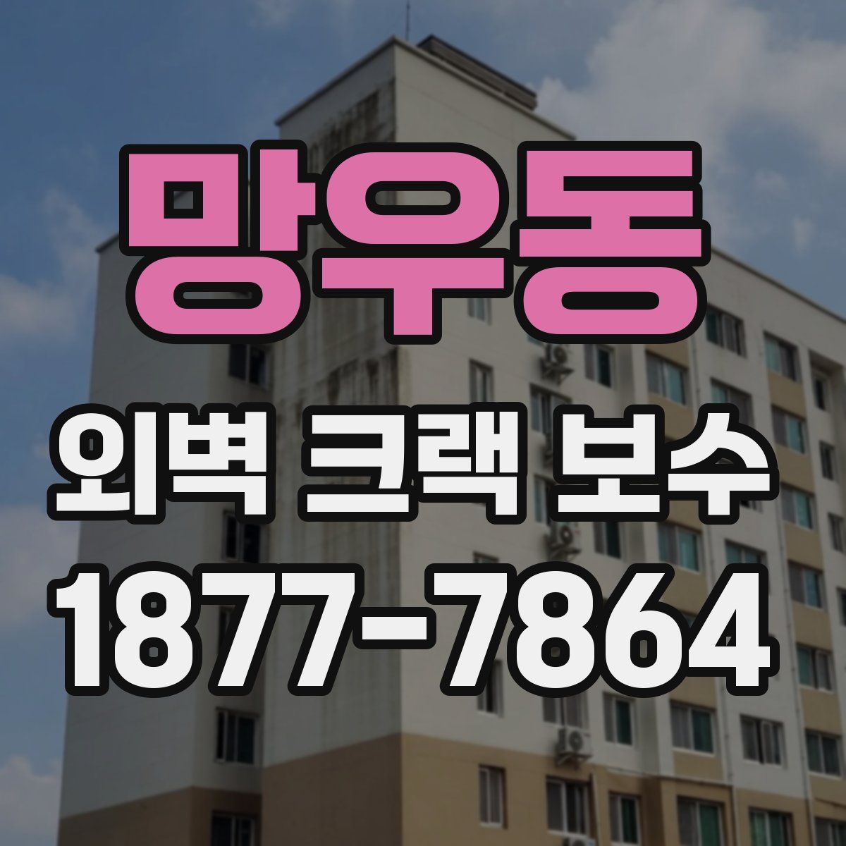 망우동 외벽 크랙 보수