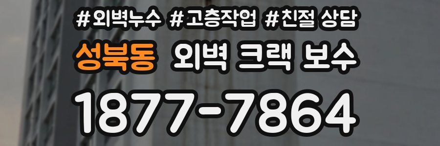 성북동 외벽 크랙 보수