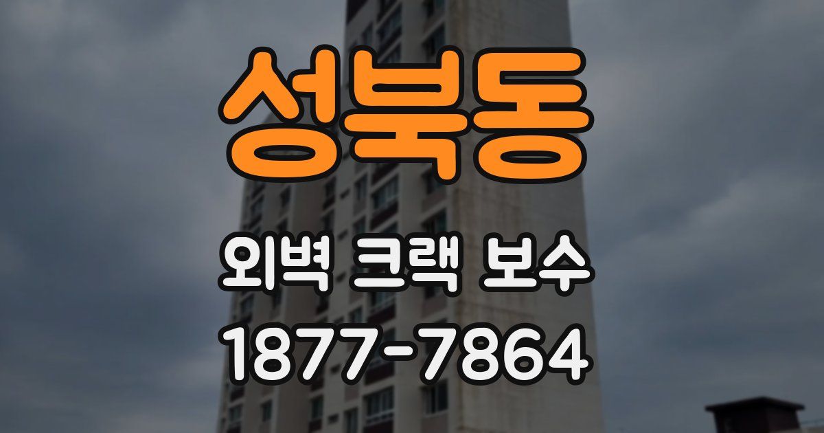 성북동 외벽 크랙 보수
