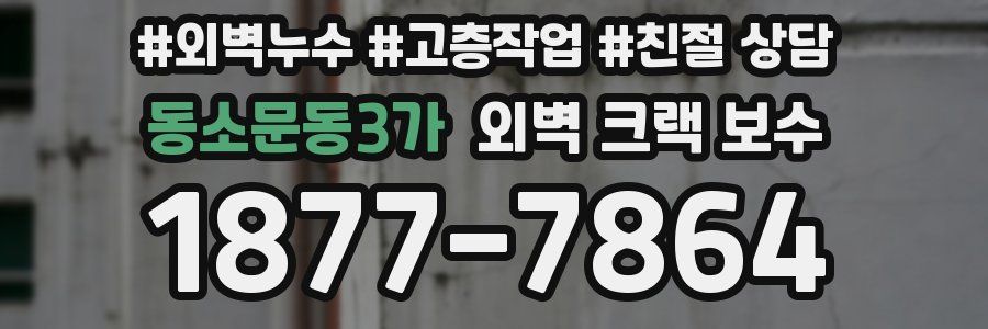 동소문동3가 외벽 크랙 보수