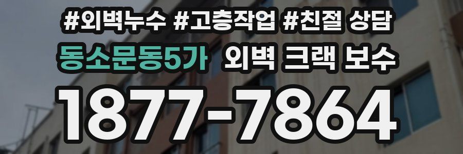 동소문동5가 외벽 크랙 보수