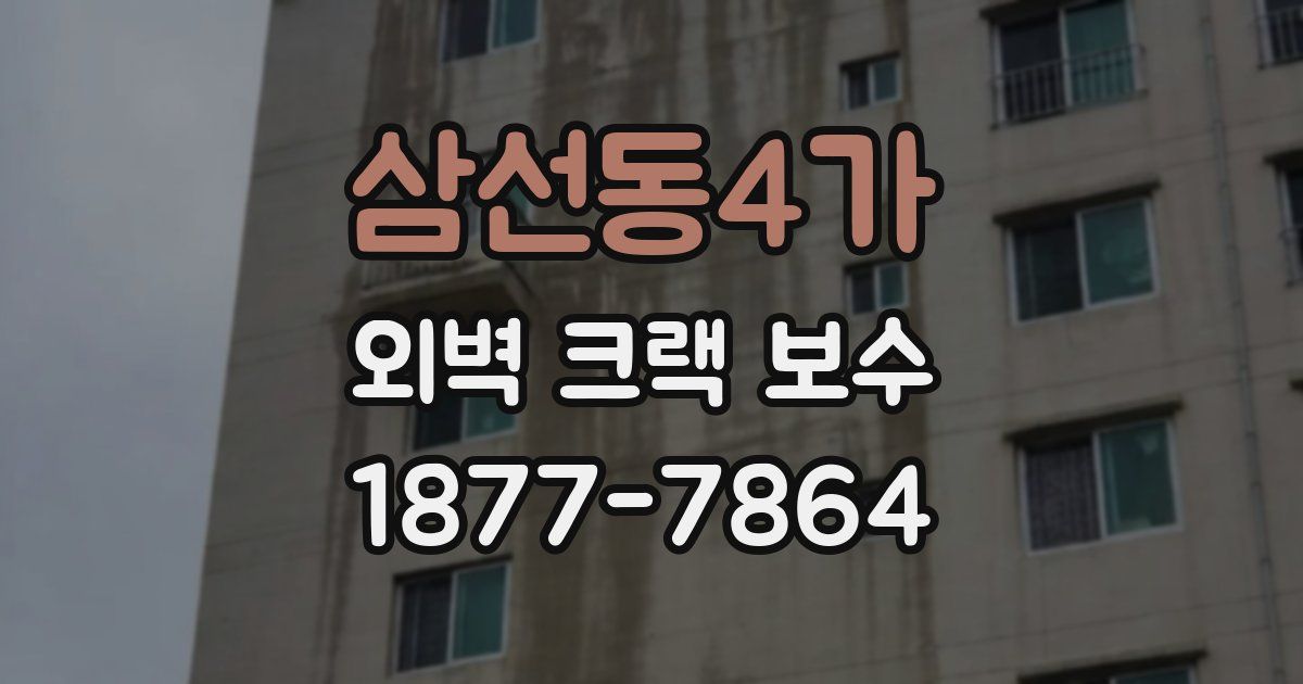 삼선동4가 외벽 크랙 보수