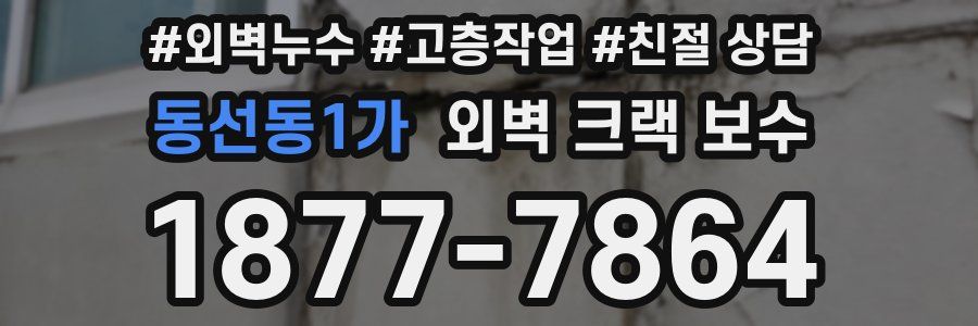 동선동1가 외벽 크랙 보수