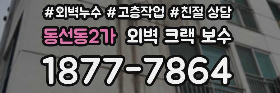 동선동2가 외벽 크랙 보수