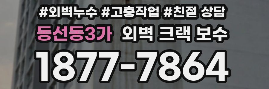 동선동3가 외벽 크랙 보수