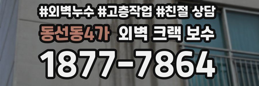 동선동4가 외벽 크랙 보수