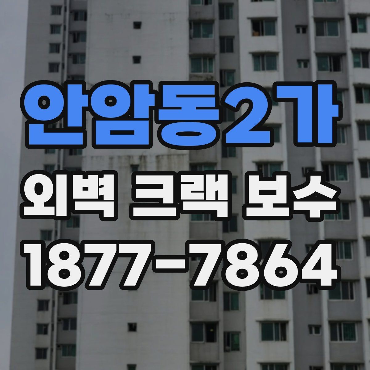 안암동2가 외벽 크랙 보수 후 재도장 시 주의할 점