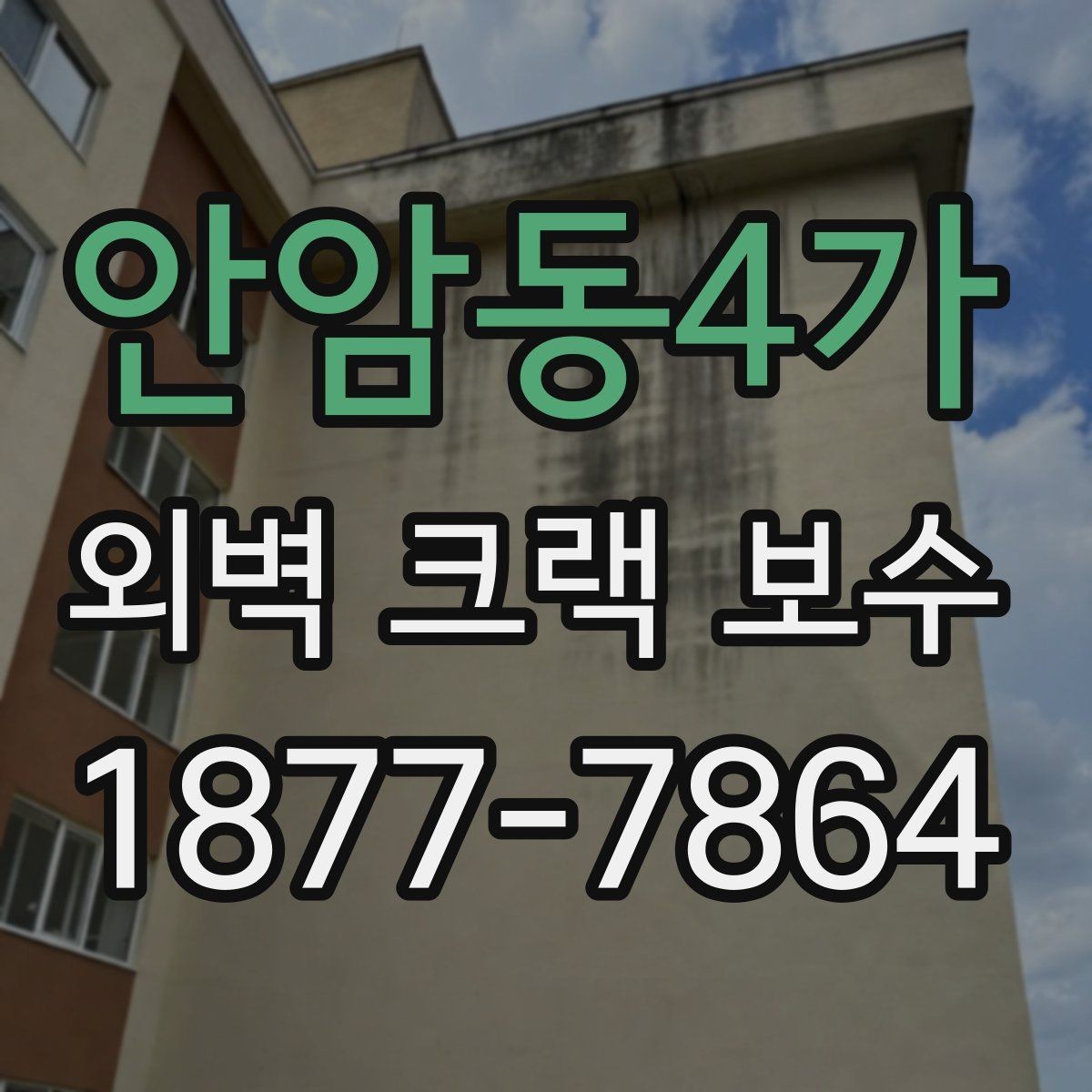 안암동4가 외벽 크랙 보수 전후 사진으로 보는 진행 과정