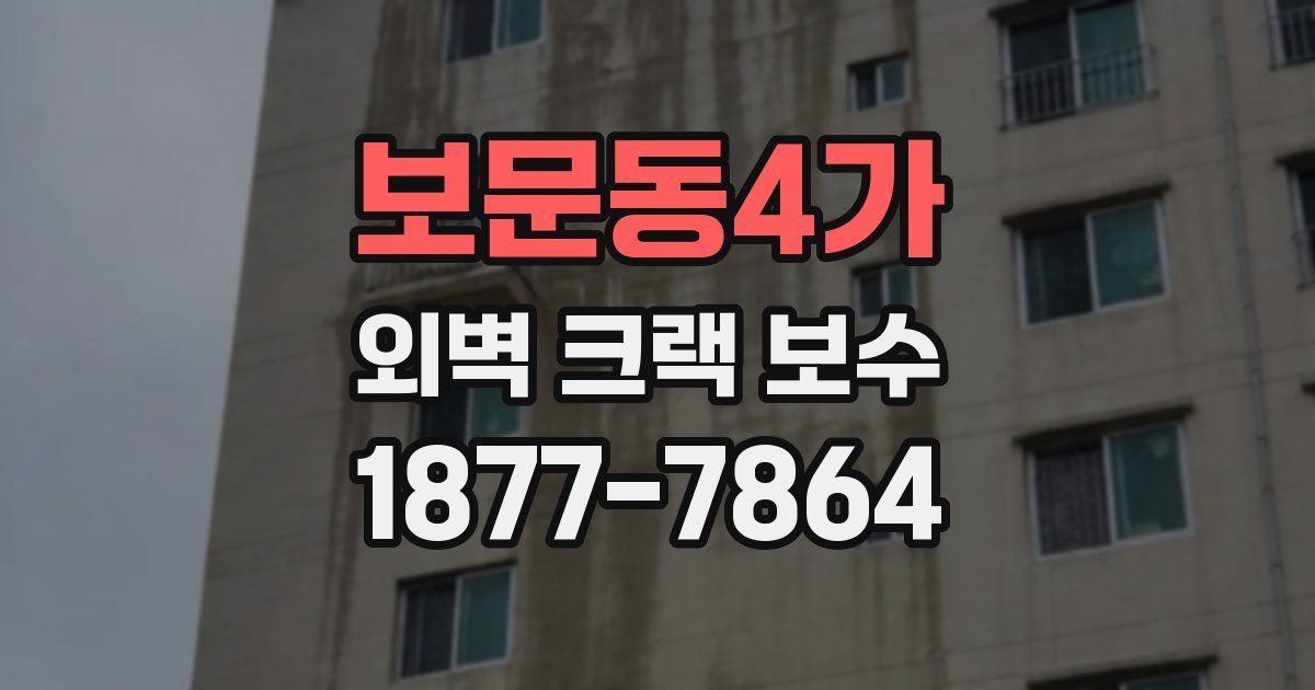 보문동4가 외벽 크랙 보수
