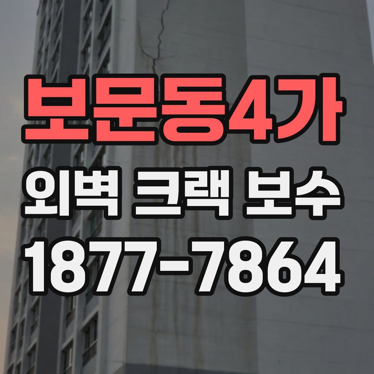 보문동4가 외벽 크랙 보수