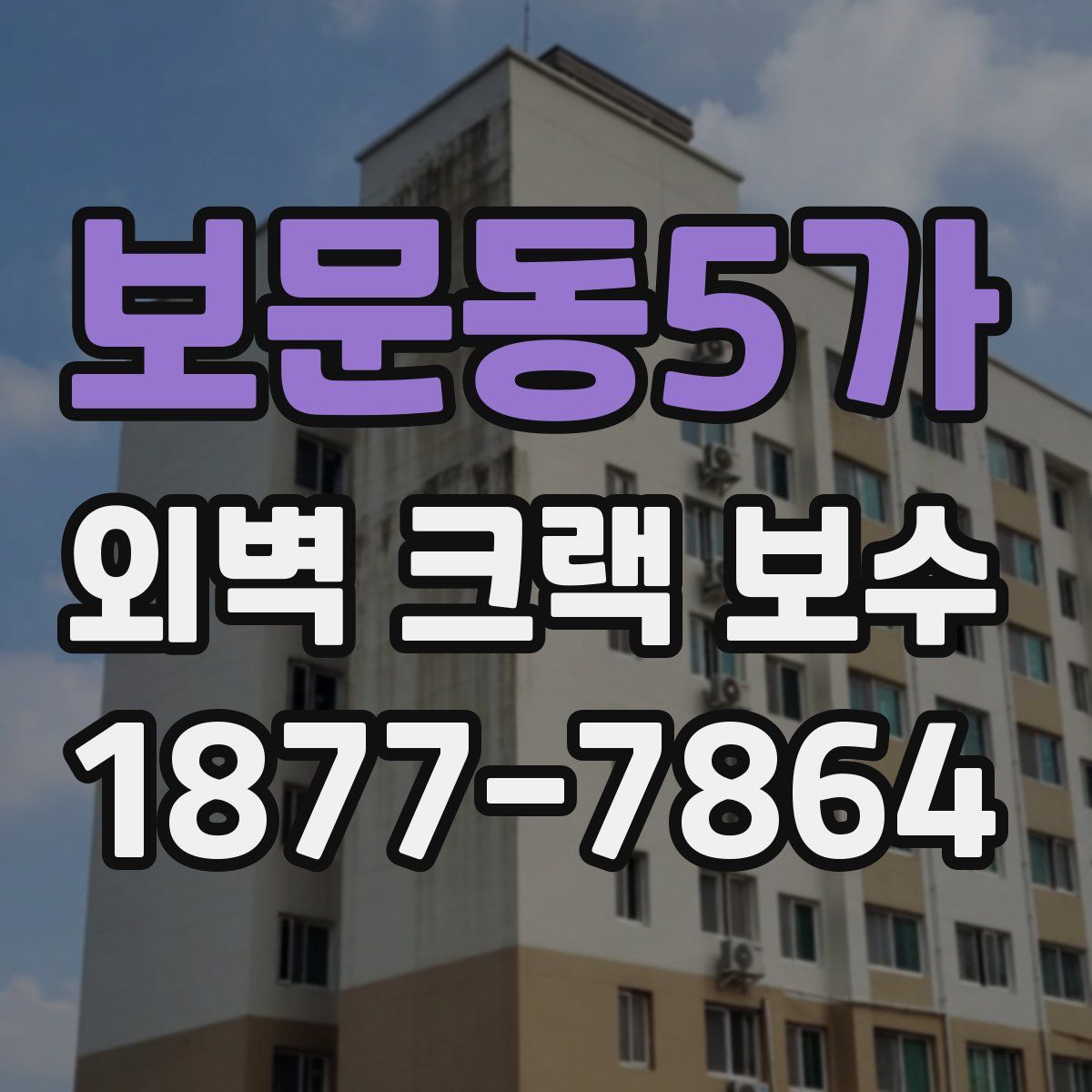 보문동5가 외벽 크랙 보수