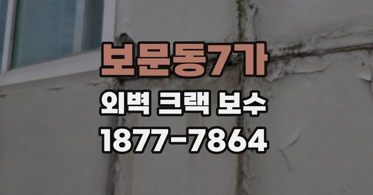 보문동7가 외벽 크랙 보수
