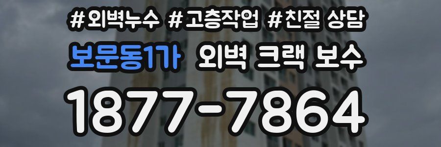 보문동1가 외벽 크랙 보수