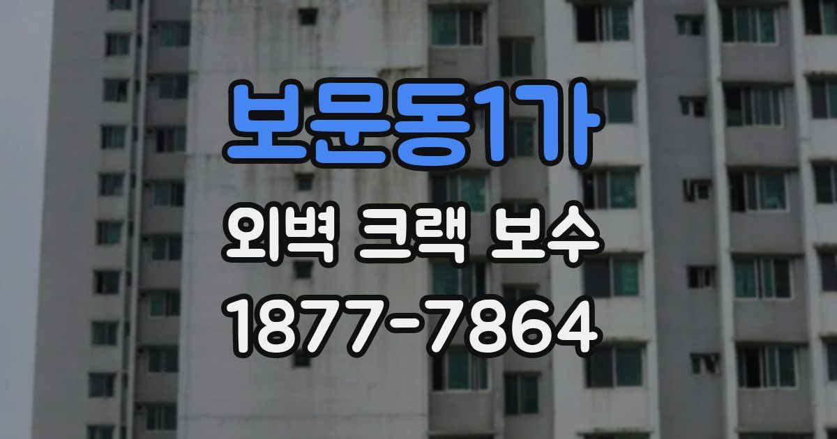 보문동1가 외벽 크랙 보수