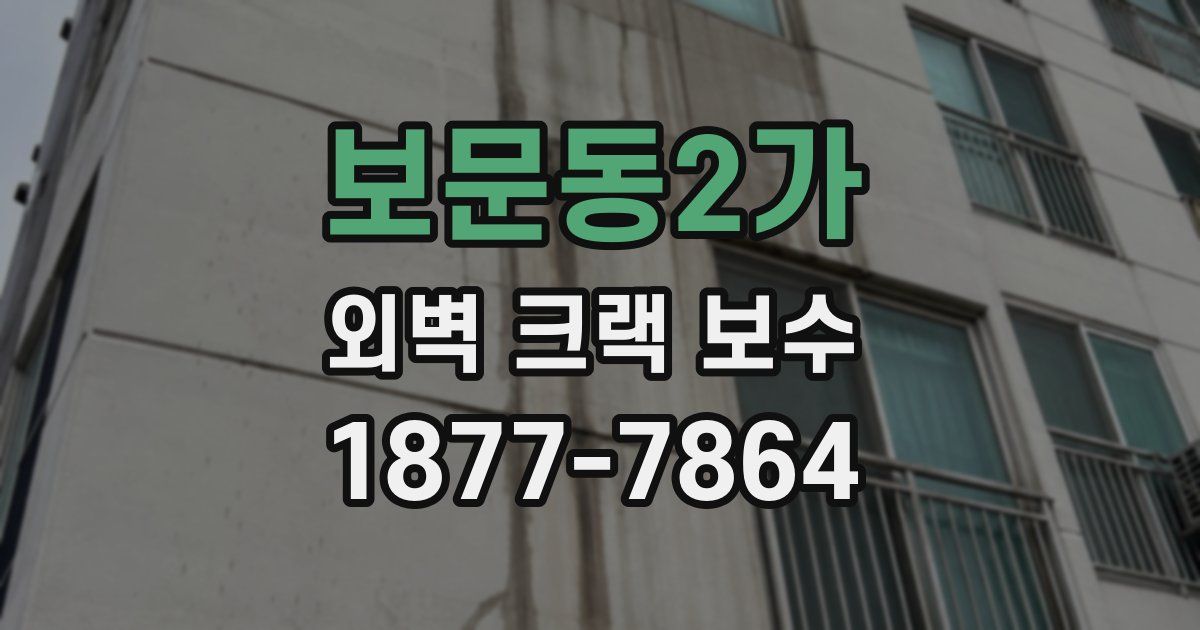 보문동2가 외벽 크랙 보수