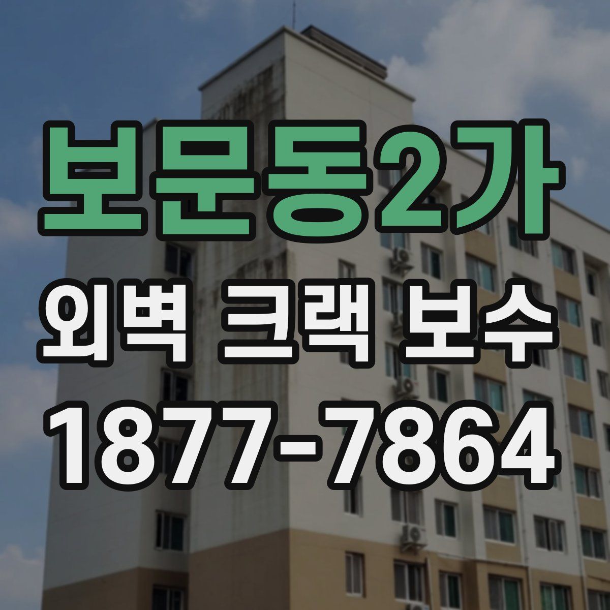 보문동2가 외벽 크랙 보수