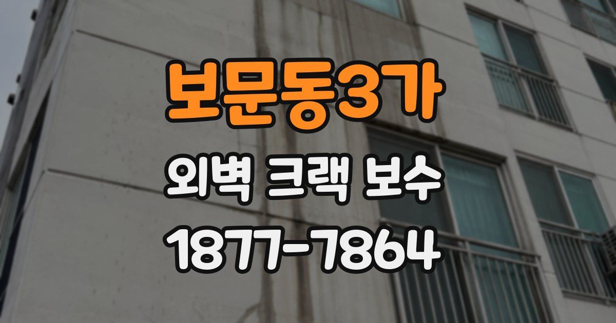 보문동3가 외벽 크랙 보수