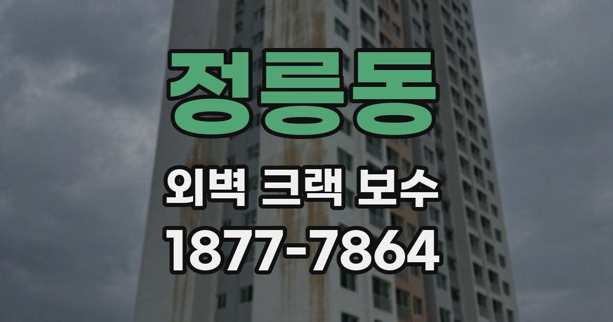 정릉동 외벽 크랙 보수