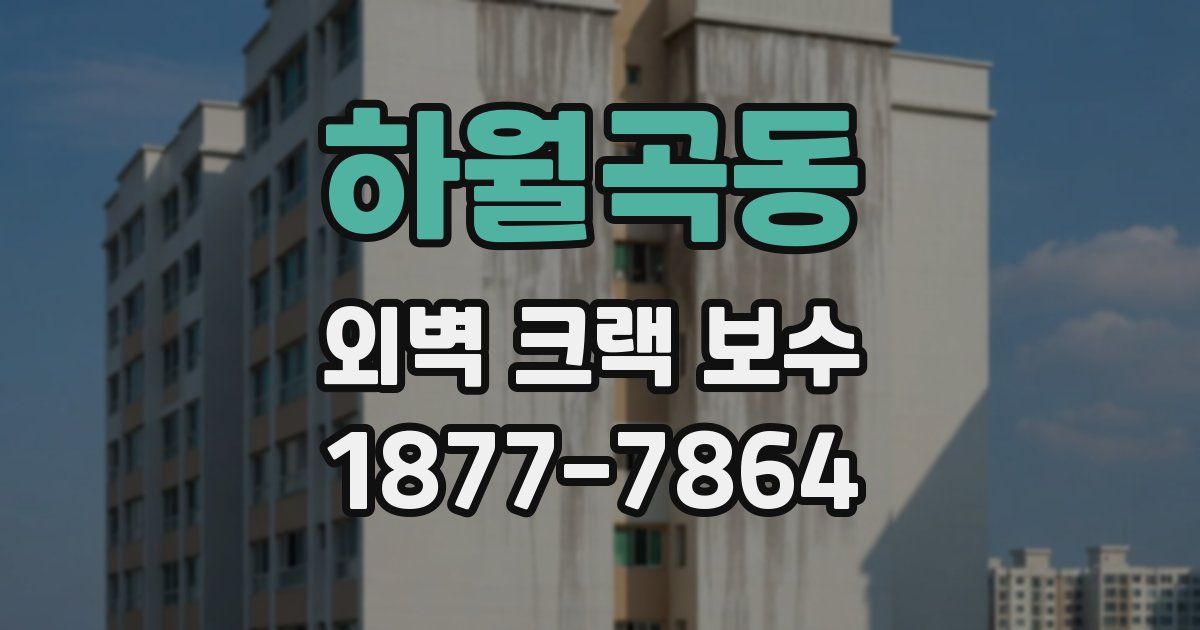 하월곡동 외벽 크랙 보수