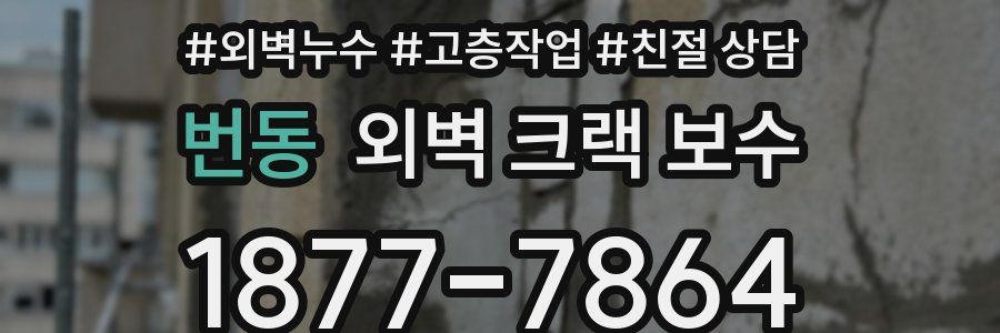 번동 외벽 크랙 보수