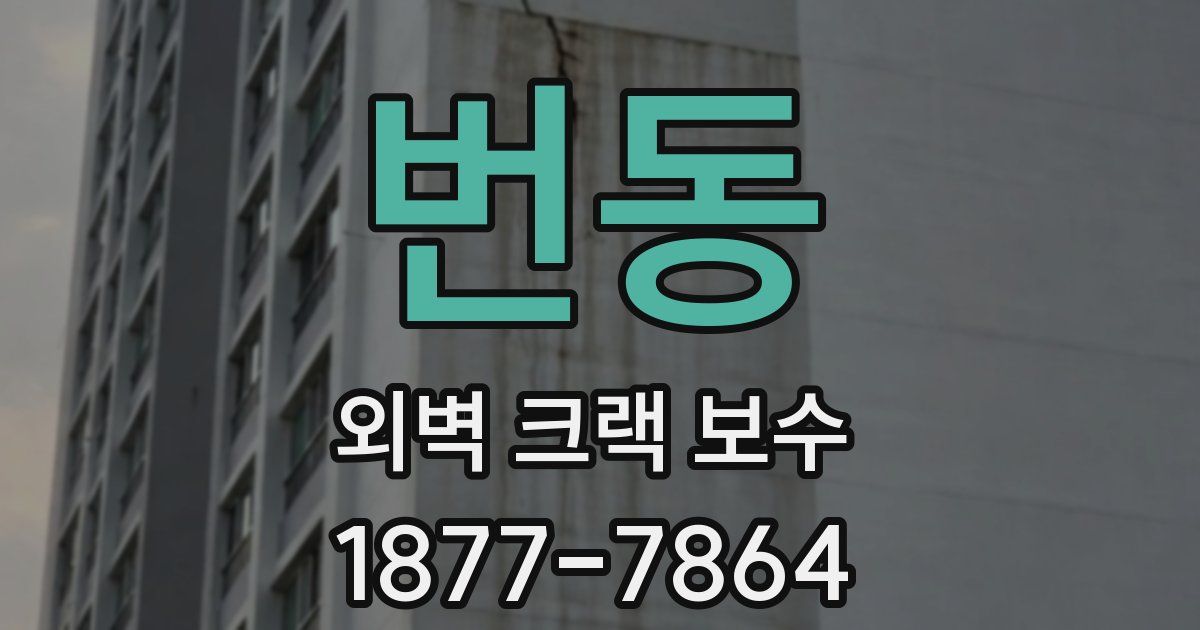 번동 외벽 크랙 보수
