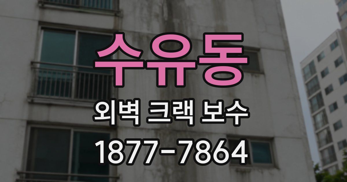 수유동 외벽 크랙 보수