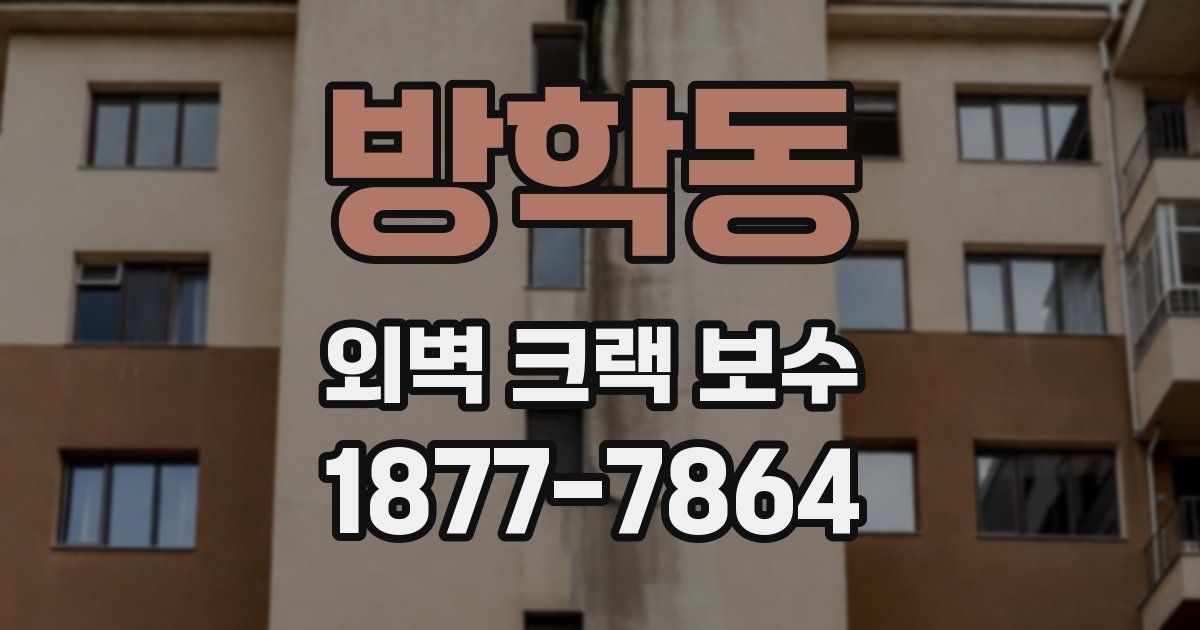 방학동 외벽 크랙 보수