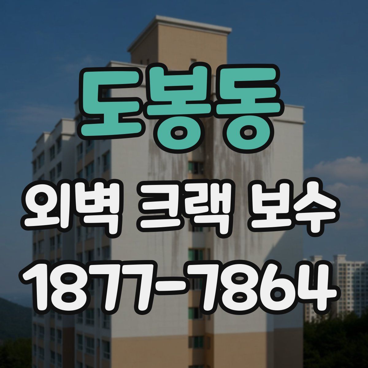 도봉동 외벽 크랙 보수