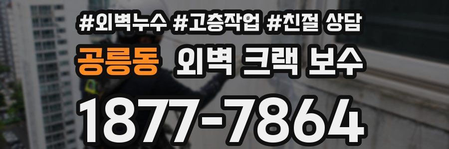 공릉동 외벽 크랙 보수