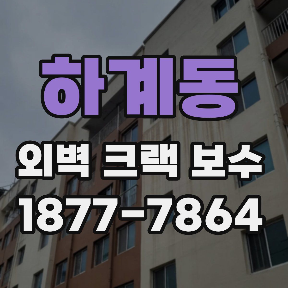 하계동 외벽 크랙 보수