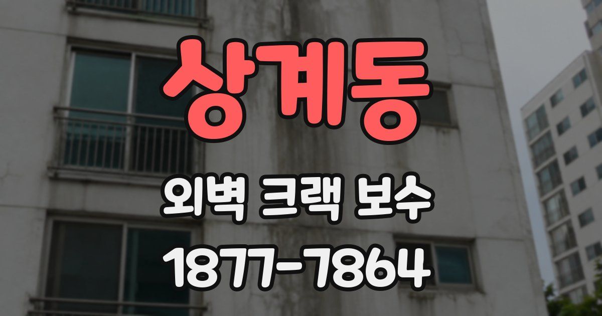 상계동 외벽 크랙 보수