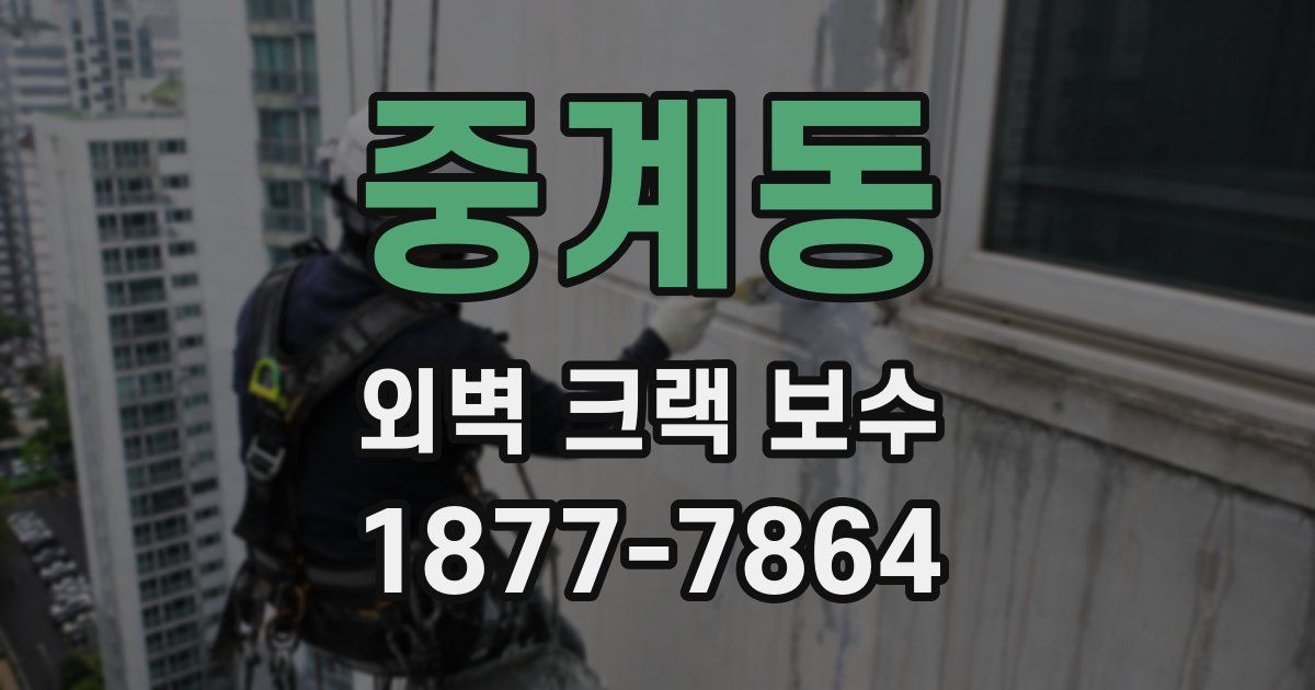 중계동 외벽 크랙 보수
