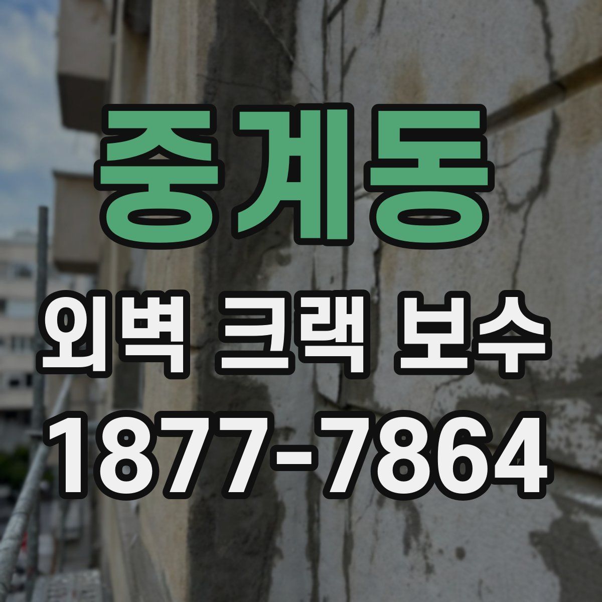 중계동 외벽 크랙 보수